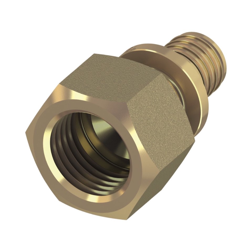 TECEflex schroefbus messing, 25 x 3/4" bi.dr.