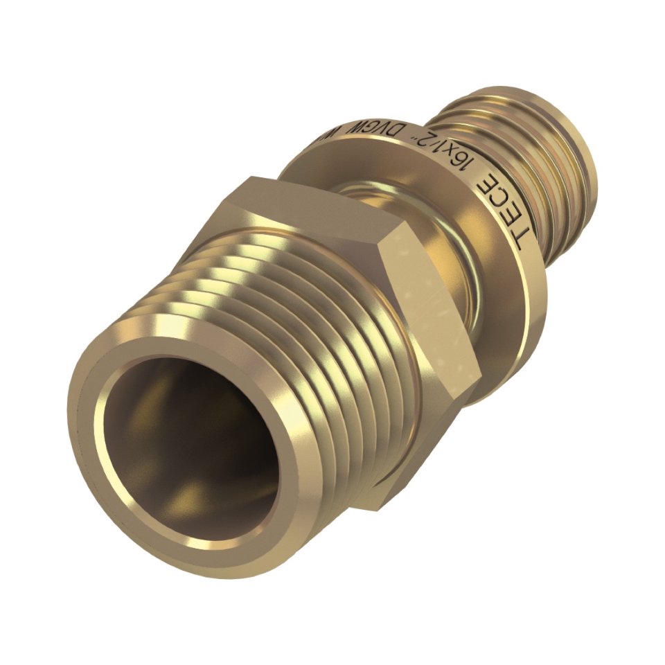 TECEflex puntstuk messing,  20 x R 1/2"