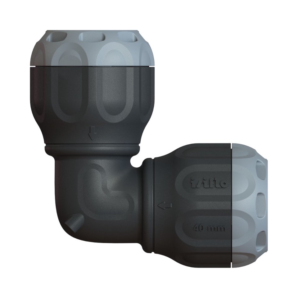 Isiflo sprint insteekkoppeling knie 90˚ 120 32 x 32 pvc