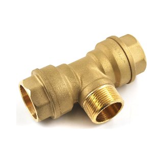 Isiflo messing t-kop  40 x r1 x 40 water type 131