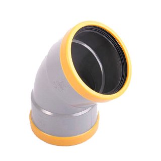 Wavin PVC Bocht 45° GR/GD 125 SN8 M/M
