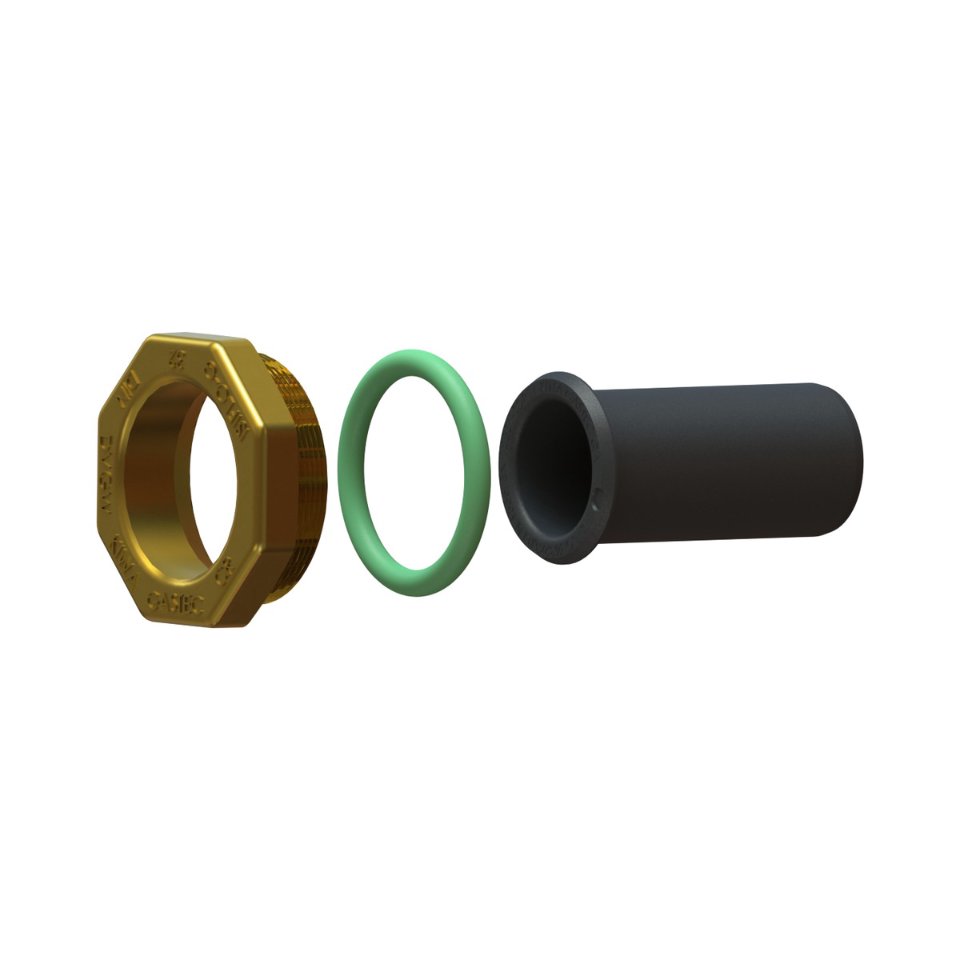 Isiflo messing gas-ombouwset  messing 32 mm