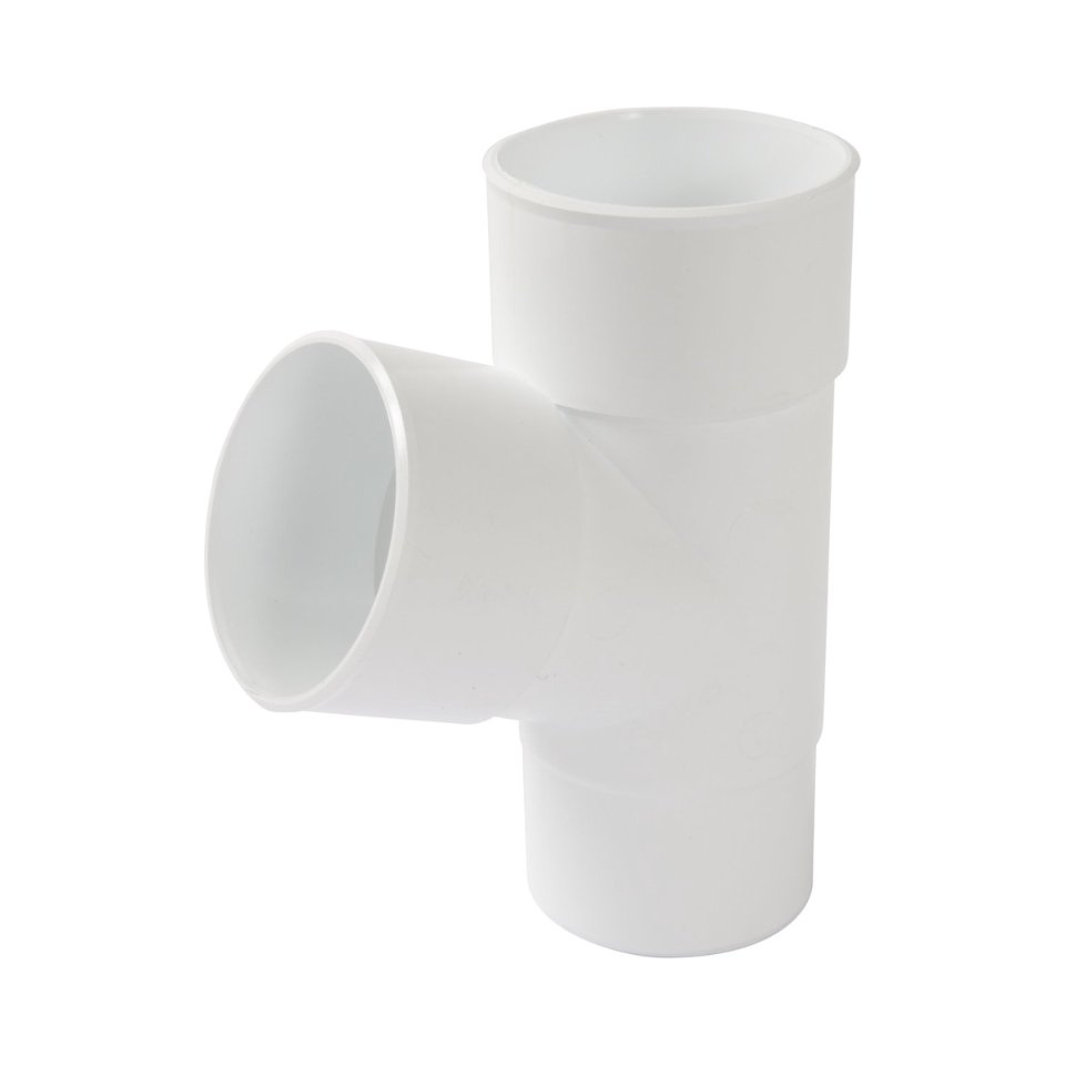 NICOLL Techtan PVC-Ti T-stuk 67,5° d80 m/s verjongd wit