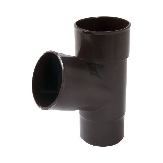 NICOLL Techtan PVC-Ti T-stuk 67,5° d80 m/s verjongd bruin