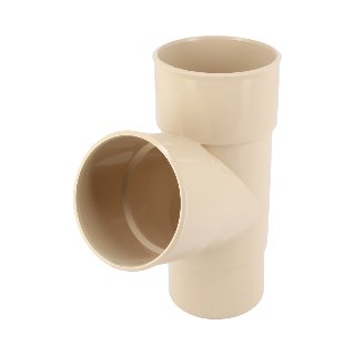 NICOLL Techtan PVC-Ti T-stuk 67,5° d80 m/s verjongd beige