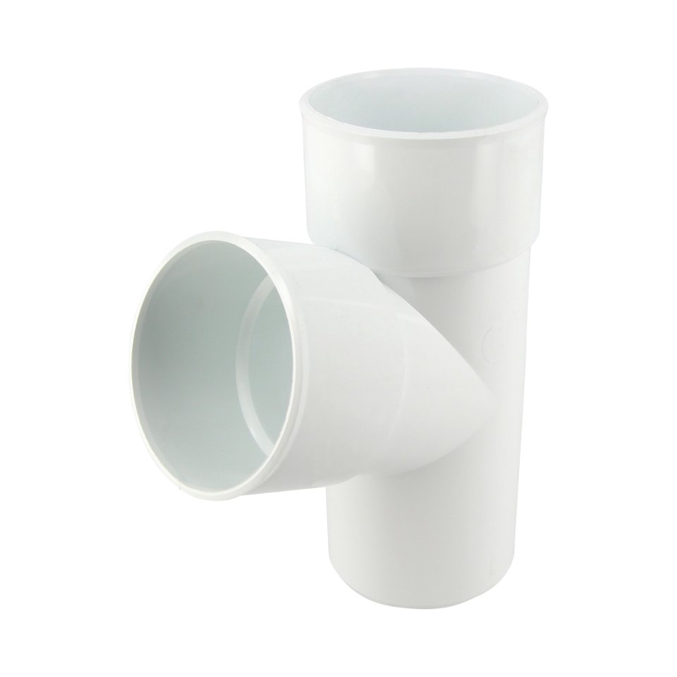 NICOLL Techtan PVC-Ti T-stuk 67,5° d80 m/s wit