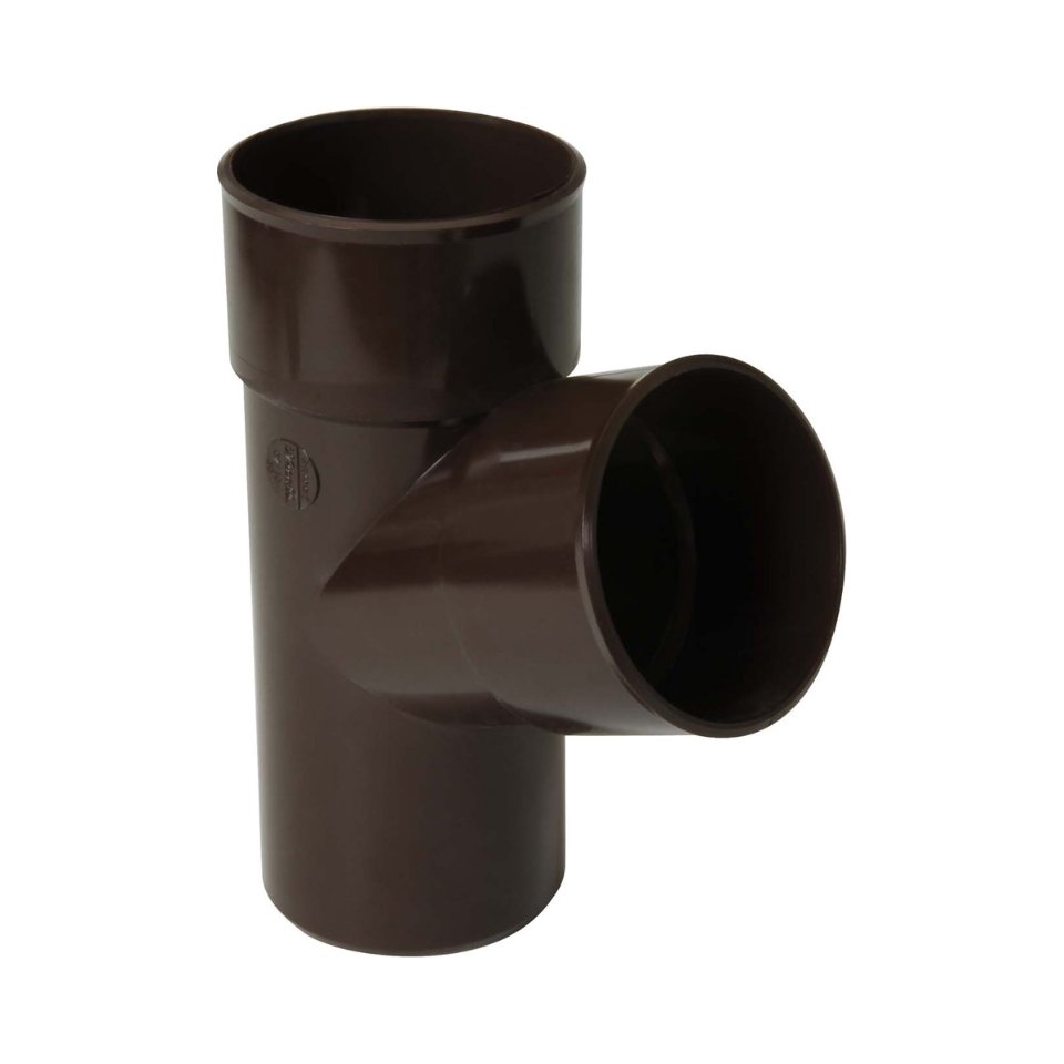 NICOLL Techtan PVC-Ti T-stuk 67,5° d80 m/s bruin