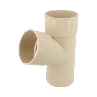 NICOLL Techtan PVC-Ti T-stuk 67,5° d80 m/s beige