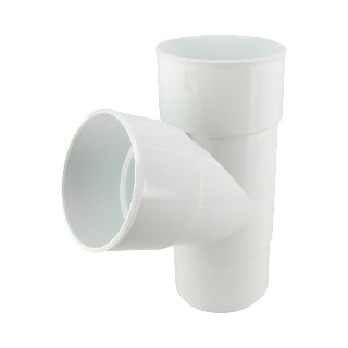 NICOLL Techtan PVC-Ti T-stuk 67,5° d100 m/s verjongd wit