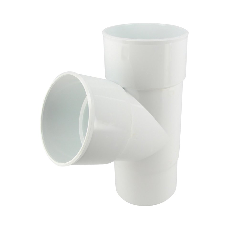 NICOLL Techtan PVC-Ti T-stuk 67,5° d100 m/s verjongd wit