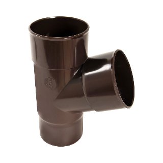 NICOLL Techtan PVC-Ti T-stuk 67,5° d100 m/s verjongd bruin