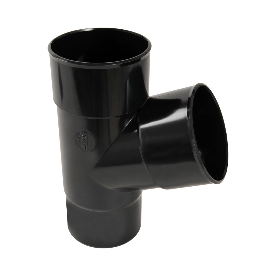NICOLL Techtan PVC-Ti T-stuk 67,5° d100 m/s verjongd zwart