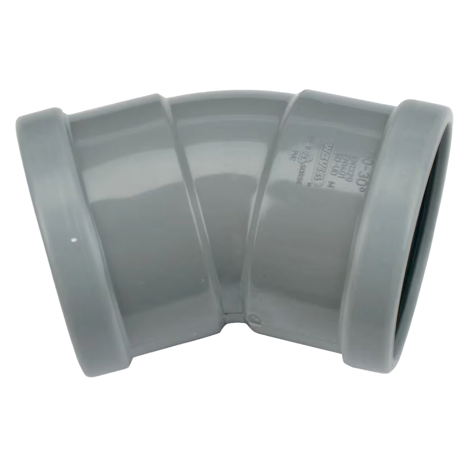Wavin PVC M-Bocht 30° 315 SN4 R=0,5D M/M