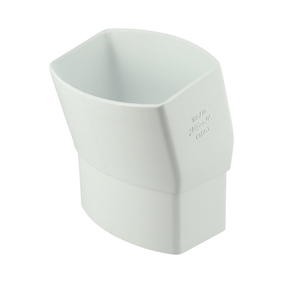 NICOLL Techtan Ovation LG38 PVC-Ti bocht 15° 105x76 m/s wit