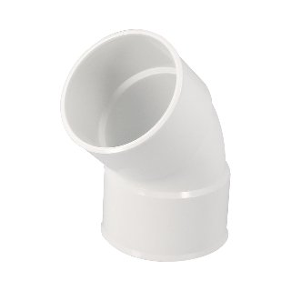 NICOLL Techtan PVC-Ti bocht 45° d80 m/m wit