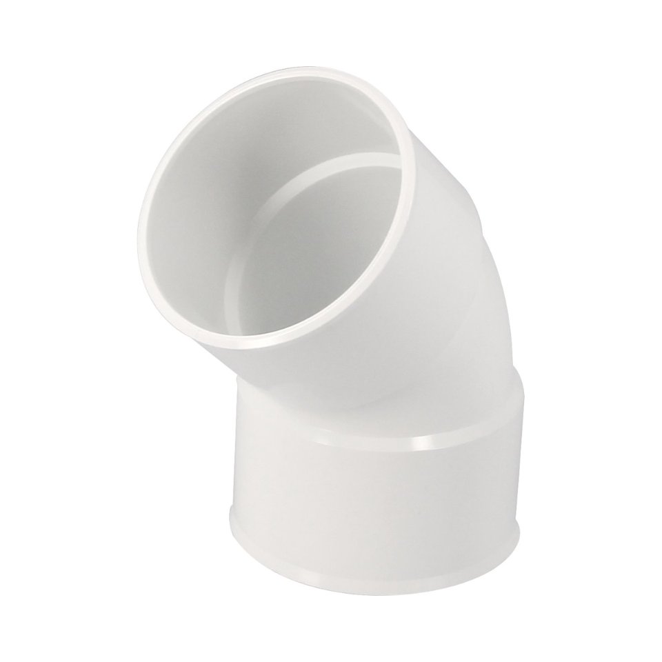 NICOLL Techtan PVC-Ti bocht 45° d80 m/m wit