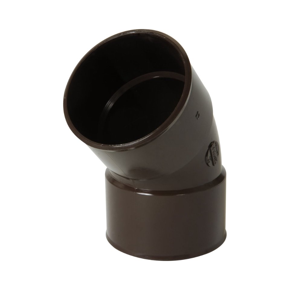 NICOLL Techtan PVC-Ti bocht 45° d80 m/m bruin