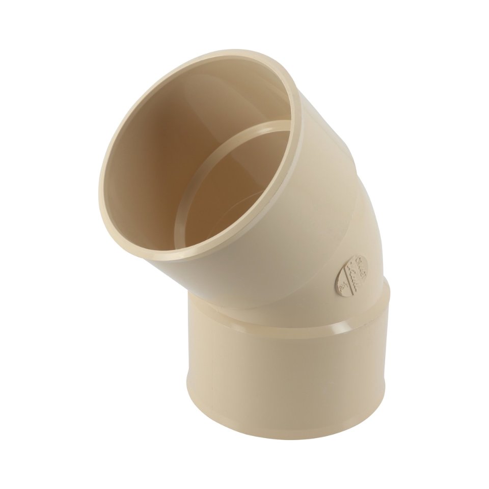 NICOLL Techtan PVC-Ti bocht 45° d80 m/m beige