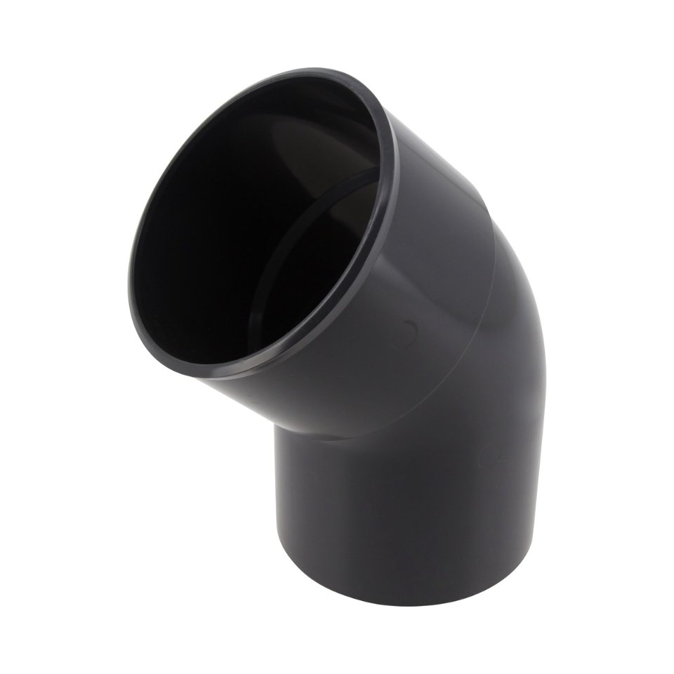 NICOLL Techtan PVC-Ti bocht 45° d80 m/s antraciet