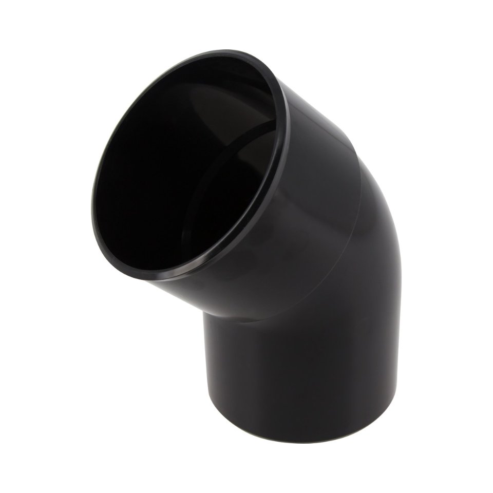 NICOLL Techtan PVC-Ti bocht 45° d80 m/s zwart