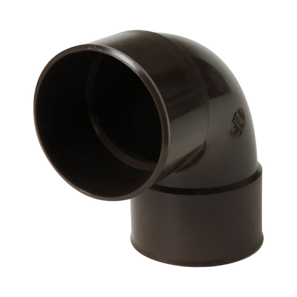NICOLL Techtan PVC-Ti bocht 87,5° d80 m/m bruin