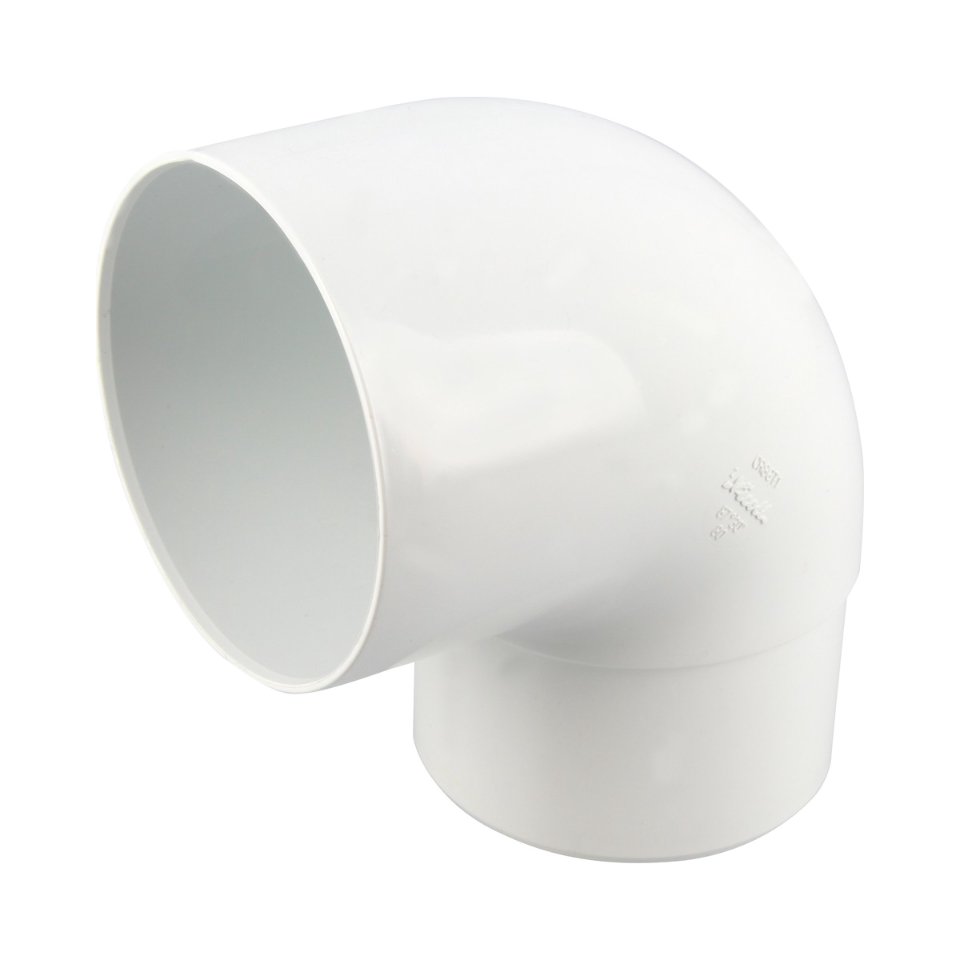 NICOLL Techtan PVC-Ti bocht 87,5° d80 m/s verjongd wit