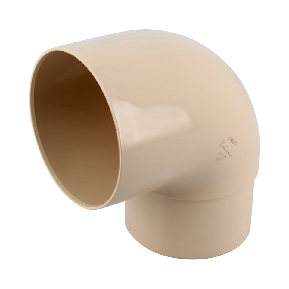 NICOLL Techtan PVC-Ti bocht 87,5° d80 m/s verjongd beige