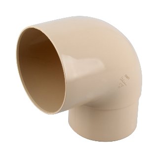 NICOLL Techtan PVC-Ti bocht 87,5° d80 m/s verjongd beige