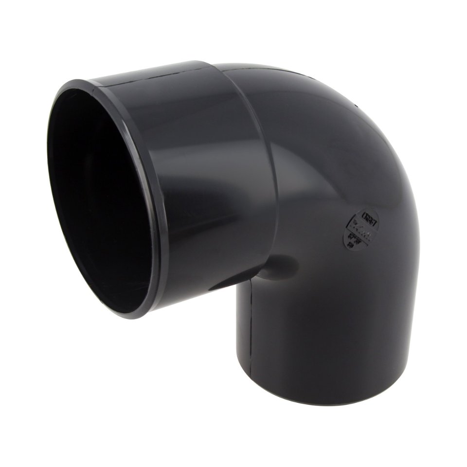 NICOLL Techtan PVC-Ti bocht 87,5° d80 m/s antraciet