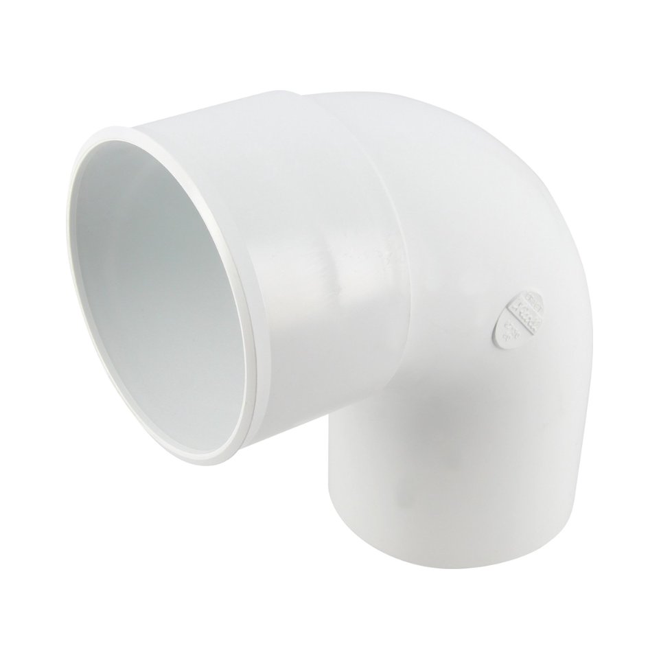 NICOLL Techtan PVC-Ti bocht 87,5° d80 m/s wit