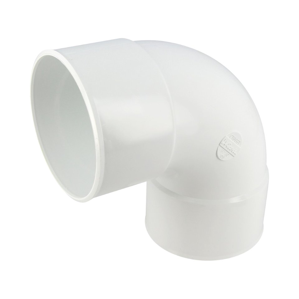 NICOLL Techtan PVC-Ti bocht 87,5° d100 m/m wit