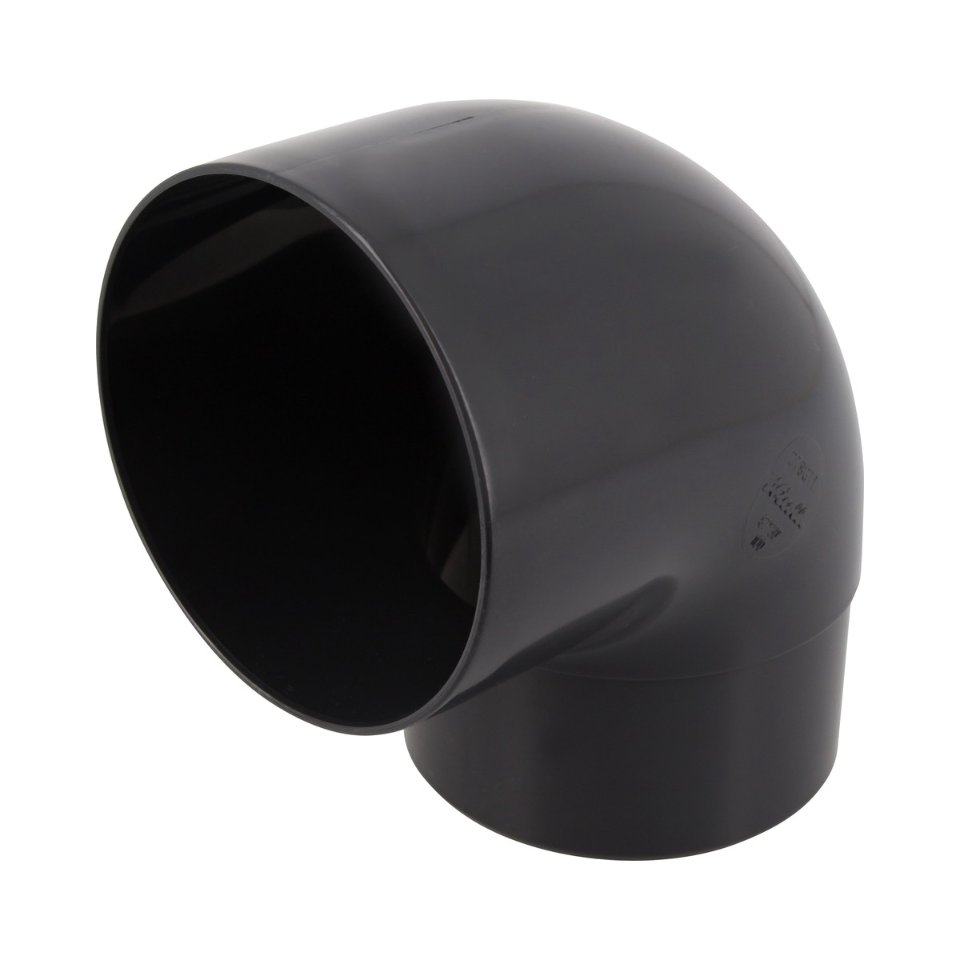 NICOLL Techtan PVC-Ti bocht 87,5° d100 m/s verjongd antracie