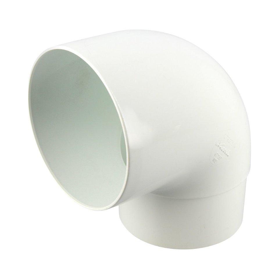 NICOLL Techtan PVC-Ti bocht 87,5° d100 m/s verjongd wit