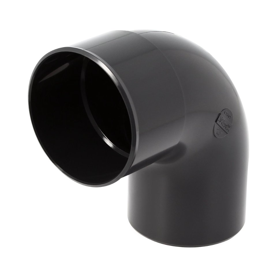 NICOLL Techtan PVC-Ti bocht 87,5° d100 m/s antraciet