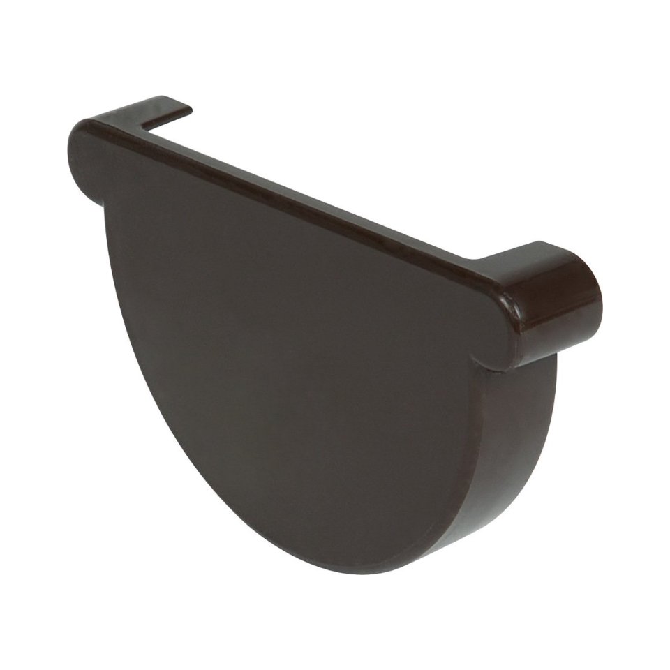 NICOLL Techtan LG25 PVC-Ti eindstuk goot bruin