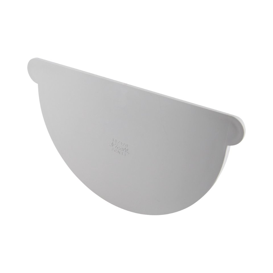 NICOLL Techtan LG33 PVC-Ti eindstuk centraaluitloop lichtgri