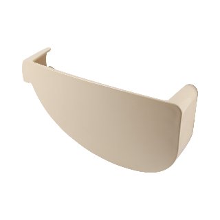 NICOLL Techtan Vodalis LG29 PVC-Ti eindstuk goot rechts beig