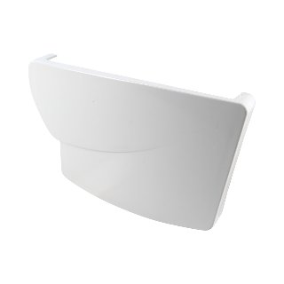 NICOLL Techtan Ovation LG38 PVC-Ti eindstuk goot rechts wit