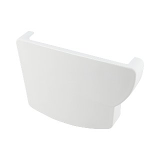 NICOLL Techtan Ovation LG28 PVC-Ti eindstuk goot links wit