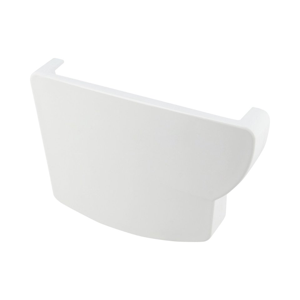 NICOLL Techtan Ovation LG28 PVC-Ti eindstuk goot links wit