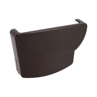 NICOLL Techtan Ovation LG28 PVC-Ti eindstuk goot links bruin