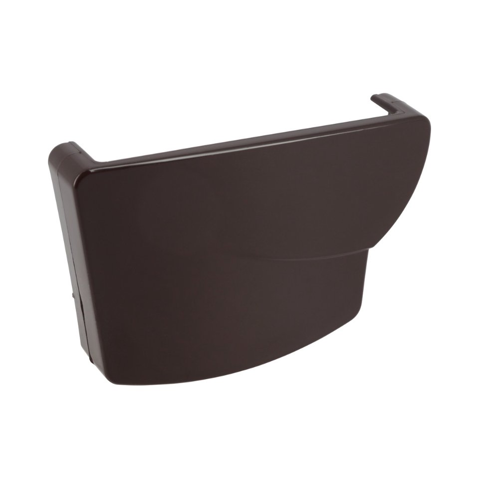 NICOLL Techtan Ovation LG28 PVC-Ti eindstuk goot links bruin