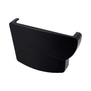 NICOLL Techtan Ovation LG28 PVC-Ti eindstuk goot links zwart