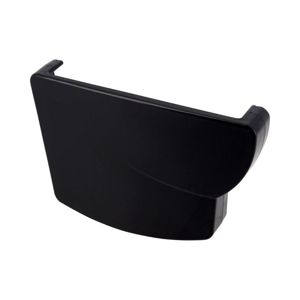 NICOLL Techtan Ovation LG28 PVC-Ti eindstuk goot links zwart
