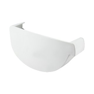 NICOLL Techtan Vodalis LG29 PVC-Ti eindstuk goot links wit