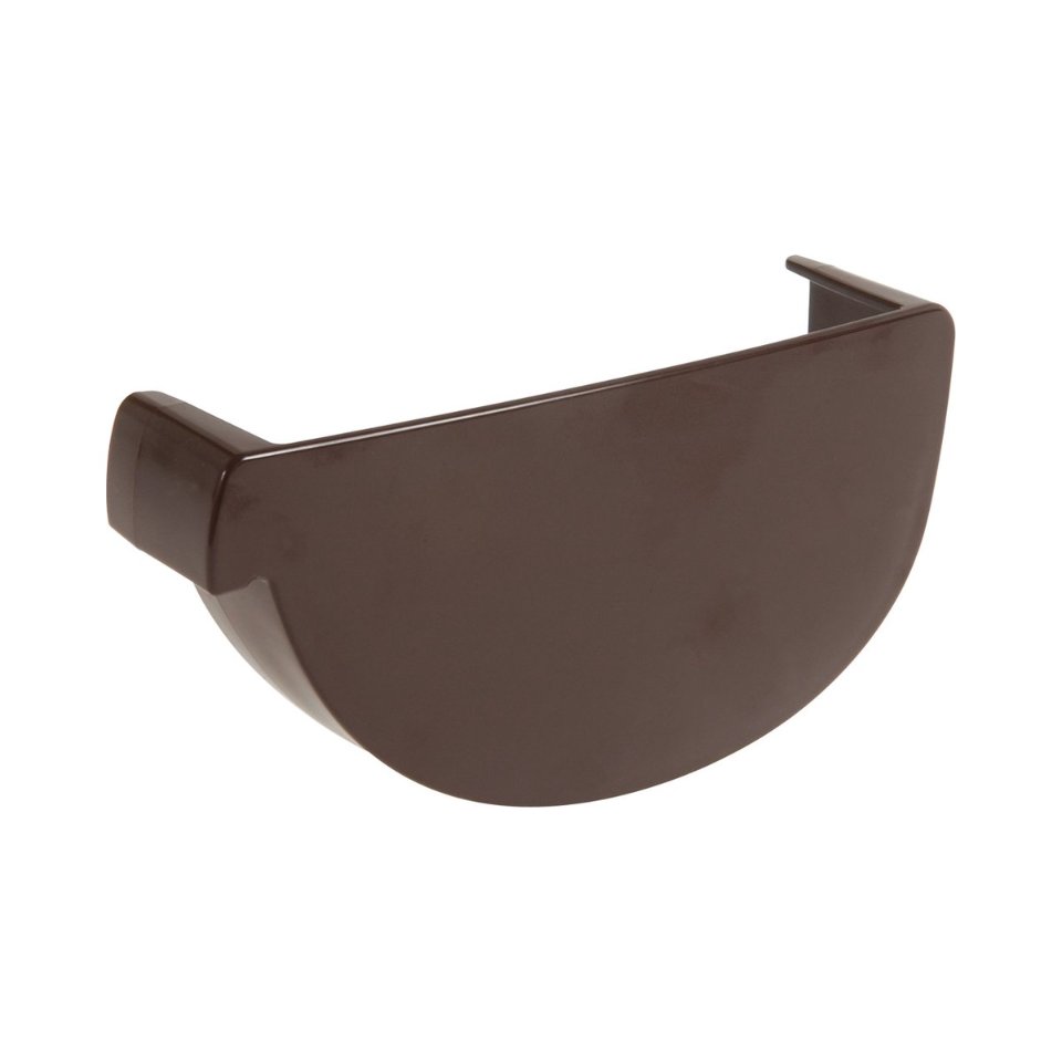 NICOLL Techtan Vodalis LG29 PVC-Ti eindstuk goot links bruin