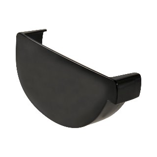 NICOLL Techtan Vodalis LG29 PVC-Ti eindstuk goot links zwart