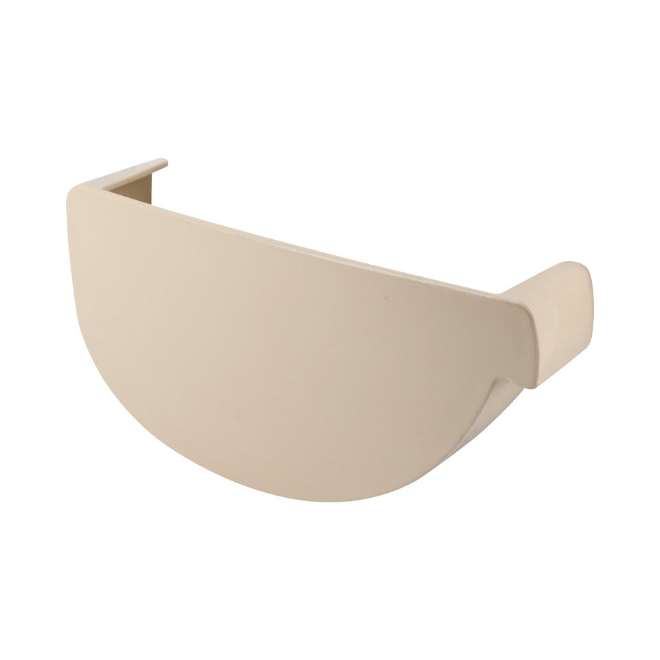 NICOLL Techtan Vodalis LG29 PVC-Ti eindstuk goot links beige