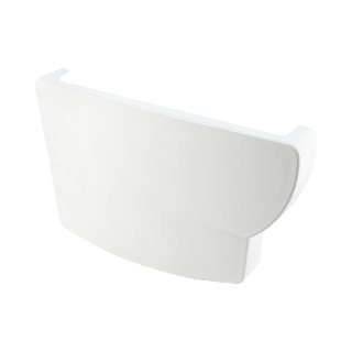 NICOLL Techtan Ovation LG38 PVC-Ti eindstuk goot links wit