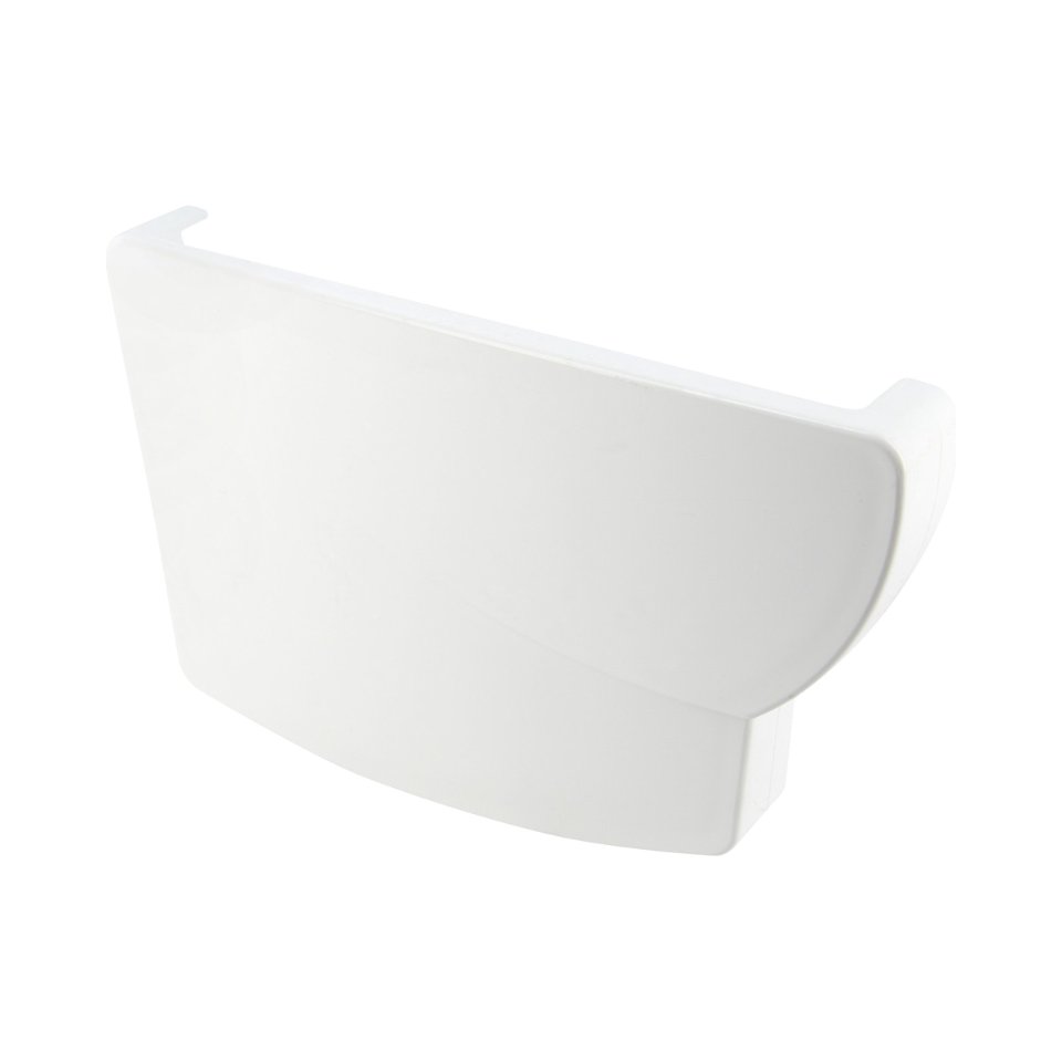 NICOLL Techtan Ovation LG38 PVC-Ti eindstuk goot links wit